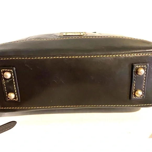 Dooney bourke Elegant navy blue black leather crossbody Handbag - Picture 3 of 8